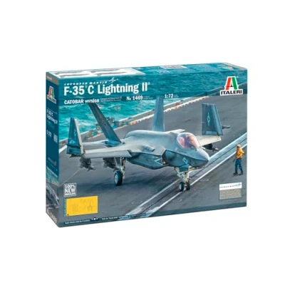 Afbeelding van 1:72 Italeri 1469 Lockheed F 35C Lightning II Straaljager Plastic Modelbouwpakket