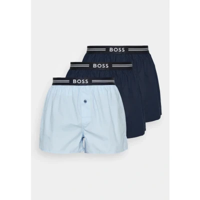 Afbeelding van HUGO BOSS heren Boxershorts met logoband in 3 pack de kleur Donkerblauw, maat: M/L