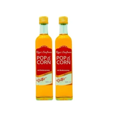 Image de Hopser Food Fun d&#039;huile pour pop corn 1000ml au goût fin de beurre naturel et bec verseur pratique
