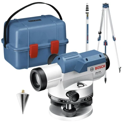 Afbeelding van Bosch Professional GOL 20 D + BT160 GR500 Optisch nivelleerinstrument Incl. statief Reikwijdte (max.): 60 m Optische vergroting x