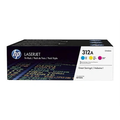 Image de HP 312A LaserJet Toner Cyan/Magenta/Jaune Lot de 3