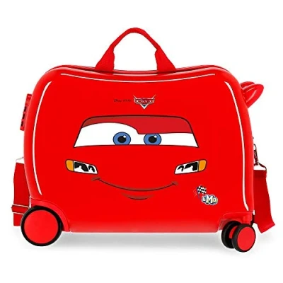 Afbeelding van Cars Rolling Suitcase 4 Wheels Lightning McQueen Red