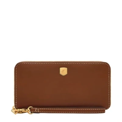 Afbeelding van Fossil Lennox ZIP Continental Portemonnee, Dames, Maat: One Size, Brown