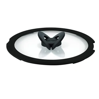 Afbeelding van Tefal Ingenio Glazen deksel 18 cm, ruimtebesparende opslag, inklapbare handgreep, sneller koken, compatibel met Ingenio, vaatwasmachinebestendig, hoogwaardig koken L9846202, transparant/zwart