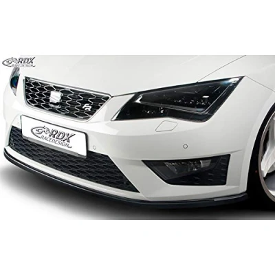 Afbeelding van RDX Racedesign Voorspoiler Seat Leon 5F SC/5 deurs/ST FR/Cupra 2013 (ABS zwart glanzend)