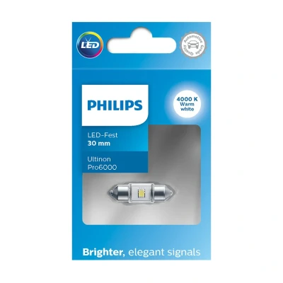 Afbeelding van Philips SV8.5 Festoon 30mm Neutraal Wit 4000K 12V