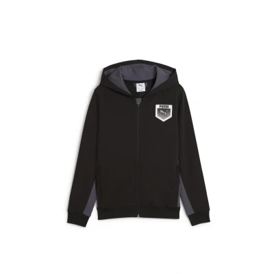 Afbeelding van Active Sports hoodie met volledige rits print voor Heren, Zwart, Maat 11 12Y PUMA