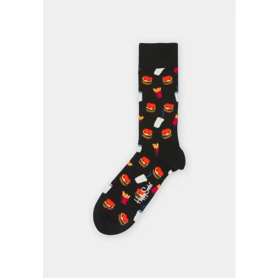 Afbeelding van Happy Socks Hamburger SOCK Unisex Sokken, Maat: 36 40, Black multi