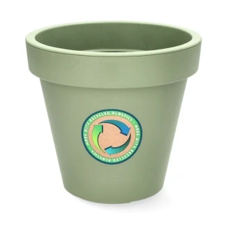 Afbeelding van Bloempot ek rond 20cm groen Nampook