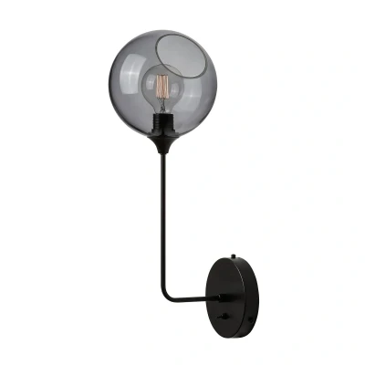 Afbeelding van Ballroom Long wandlamp, rookgrijs, glas, handgeblazen