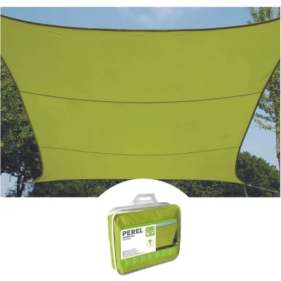 Afbeelding van Perel Schaduwdoek, waterafstotend, 2 x 3 m, 160 g/m², polyester, rechthoek, limoengroen