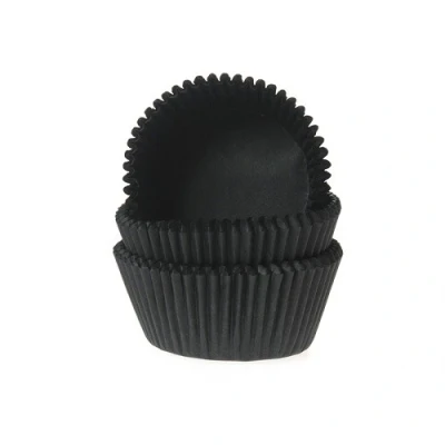 Afbeelding van Cupcake Cups HoM Zwart 50x33mm. 50st.