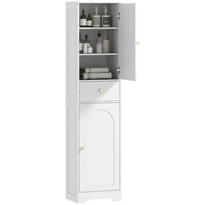 Afbeelding van HOMCOM Badkamermeubel 40x29,5x170cm Spaanplaat Wit