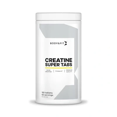 Afbeelding van Body &amp; Fit Creatine CreaPure® Super Tabs Monohydraat Capsules 180 Tabletten 1 Pot