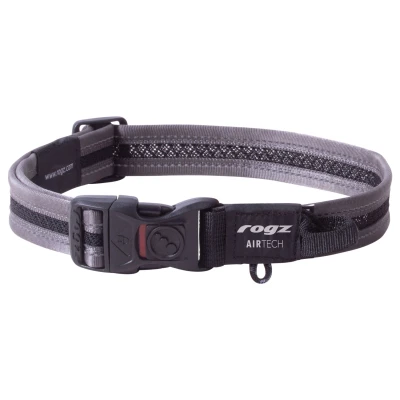 Afbeelding van Rogz Air Tech Halsband Zwart&amp;Grijs Hondenhalsband 34 56 cm
