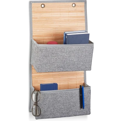 Afbeelding van Relaxdays deurhanger badkamer opvouwbaar deur organizer kinderkamer vakken grijs M