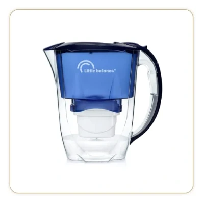 Afbeelding van LITTLE BALANCE 8593 Oceaan filterkaraf + 1 filter, vermindert microplastic, chloor, kalk en andere verontreinigingen, 2,8 l, ultrasnelle doorstroming, BPA vrije kunststof, blauw