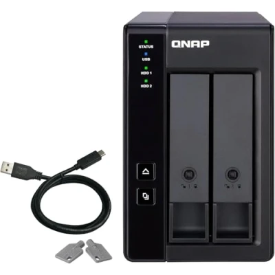 Afbeelding van QNAP TR 002 2 bay USB Type C Direct Attached Storage (DAS) met hardware RAID (zonder schijf) (TR US)