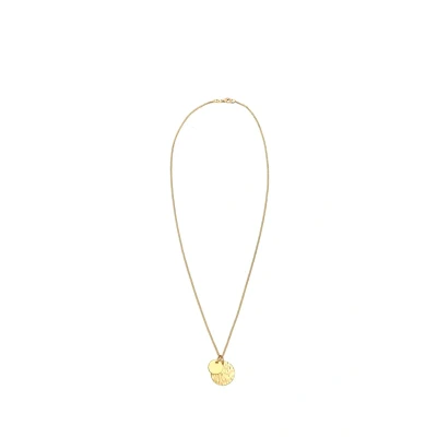 Afbeelding van Elli Plate Hammered Ketting goldcoloured, Dames, Maat: 45, Gold coloured