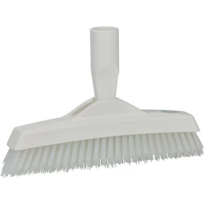 Afbeelding van Vikan Bezems En Vegers Extra Harde Voegenborstel Met Flexibele Nek In V vorm Polyester Vezels 225x35x90mm Vezellengte Ca. 40mm Wit