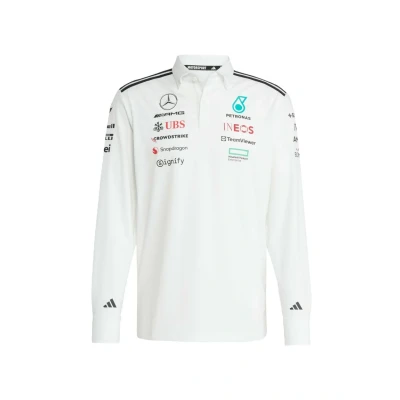 Afbeelding van adidas Performance MERCEDES AMG PETRONAS FORMULA ONE TEAM POLO MET LANGE MOUWEN Heren Wit XL