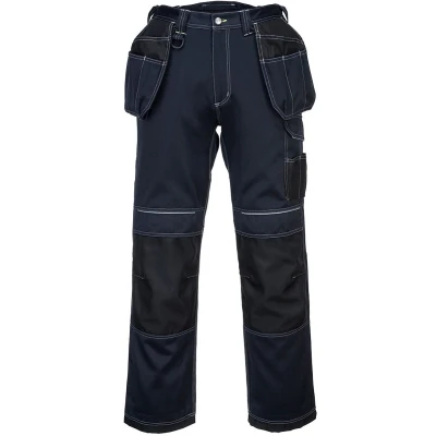 Afbeelding van Werkbroek met holsterzakken PW3 Zwart/Blauw T602 Portwest