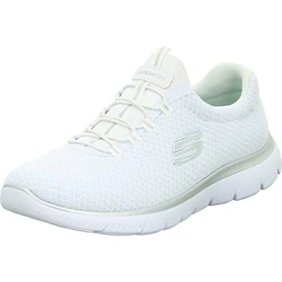 Image de Skechers Summits Femme Sneaker modern, White Mesh Silver Trim, 36 EU