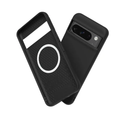 Afbeelding van RHINOSHIELD Hoesje compatibel met [Pixel 8 Pro] SolidSuit Magsafe dunne hoes schokabsorberende technologie en premium matte afwerking klassiek zwart