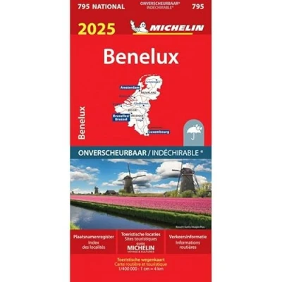 Afbeelding van Nationale kaarten Michelin Wegenkaart 795 Benelux 2025 Scheurvast