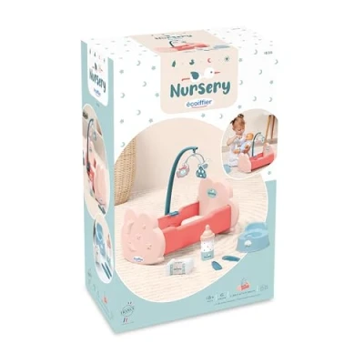 Afbeelding van Ecoiffier Poppenwieg met Accessoires, 6dlg.