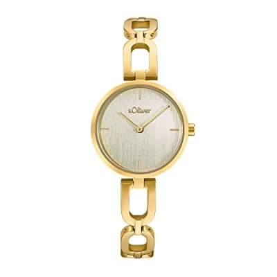 Afbeelding van s.Oliver MIT Metall BAND Horloge, Dames, Maat: One Size, Goldfarben