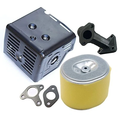 Afbeelding van Carkio Uitlaatdemper met uitlaatpijp en luchtfilter, compatibel motoren Honda 11HP 13HP GX340 GX390
