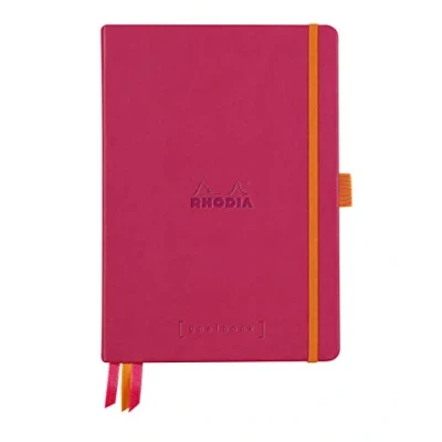 Afbeelding van Goalboek hardcover Framboos Dotted Ivoor papier A5 90 gram Rhodia 224 vellen