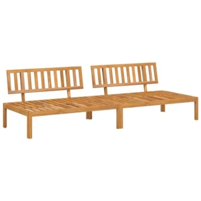 Afbeelding van Tuinmiddenbanken 2 st pallet massief acaciahout