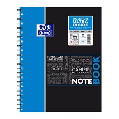Afbeelding van Oxford Notitieboek, spiraalbinding, A4+, 160 pagina&#039;s, grote ruitjes, omslag, polypropyleen, willekeurige kleurkeuze