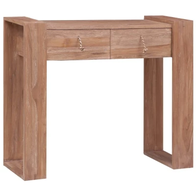 Afbeelding van Wandtafel 90x35x75 cm massief teakhout