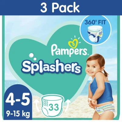 Afbeelding van Pampers Splashers Wegwerpbare Zwemluiers Maat 4/5 33 stuks