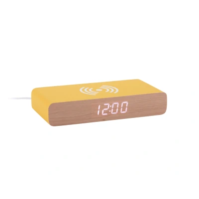 Afbeelding van Karlsson Wekker Retro Flat LED Heldergeel
