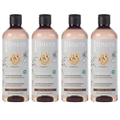Afbeelding van ITINERA Kalmerende bodywash met haver uit Veneto, 95% natuurlijke ingrediënten, 370 ml (4 stuks)
