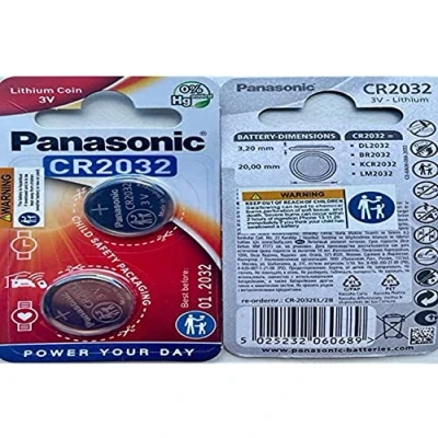 Afbeelding van 1x2 Panasonic CR 2032 Lithium Power 2 stuks