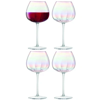 Afbeelding van L.S.A. Pearl Wijnglazen Rode Wijn 460 ml Set van 4 Stuks Parelmoer
