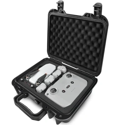 Afbeelding van LEKUFEE Compacte, draagbare waterdichte draagtas compatibel met DJI Mavic Mini 2 drone en accessoires (Mini niet inbegrepen), zwart., koffer