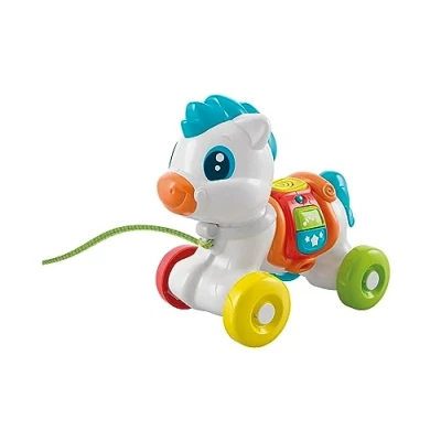 Afbeelding van Clementoni 17776 Baby Pony Immer with Me Interactive Dierenslee om te trekken, motorfiets, eerste stappen, leren, wandelen, kinderen 6 maanden, gemaakt in Italiaans