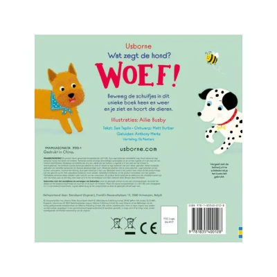 Afbeelding van Uitgeverij usborne wat zegt de hond? woef!