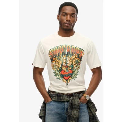 Afbeelding van Superdry Tshirt print, Heren, Maat: XL, Bone white