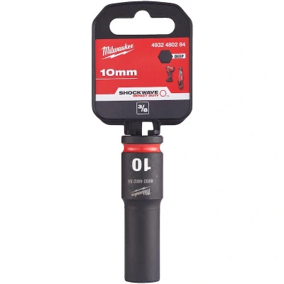 Afbeelding van MILWAUKEE 4932480284 SHOCKWAVE slagdop lang 3/8&quot; 10 mm