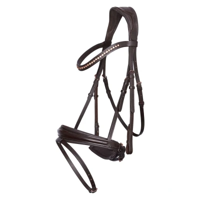 Afbeelding van Imperial Riding IRHFria hoofdstel bruin teugelloze flens, maat: P/S