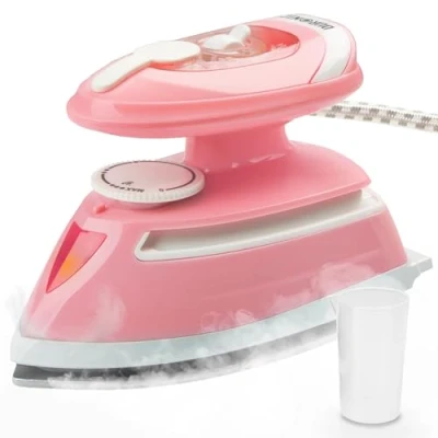 Afbeelding van Duronic SI4 PW Reisstoomstrijkijzer, 420 W, mini strijkijzer met 30 ml watertank, draagbaar stoomstrijkijzer voor strijken op reis, compact