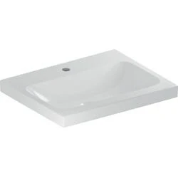 Afbeelding van Geberit iCon Light wastafel wit (60 x 48 cm) 1 kraangat, zonder