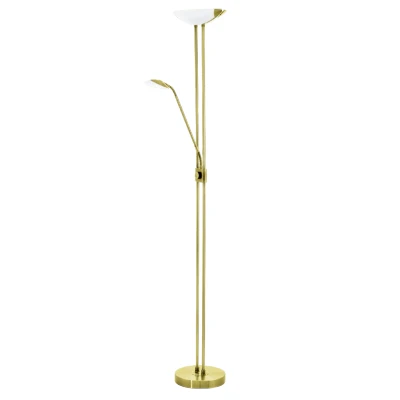 Afbeelding van EGLO Baya LED Vloerlamp 180 cm Goud/Wit
